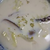 キャベツとしいたけの豆乳スープ(^^)